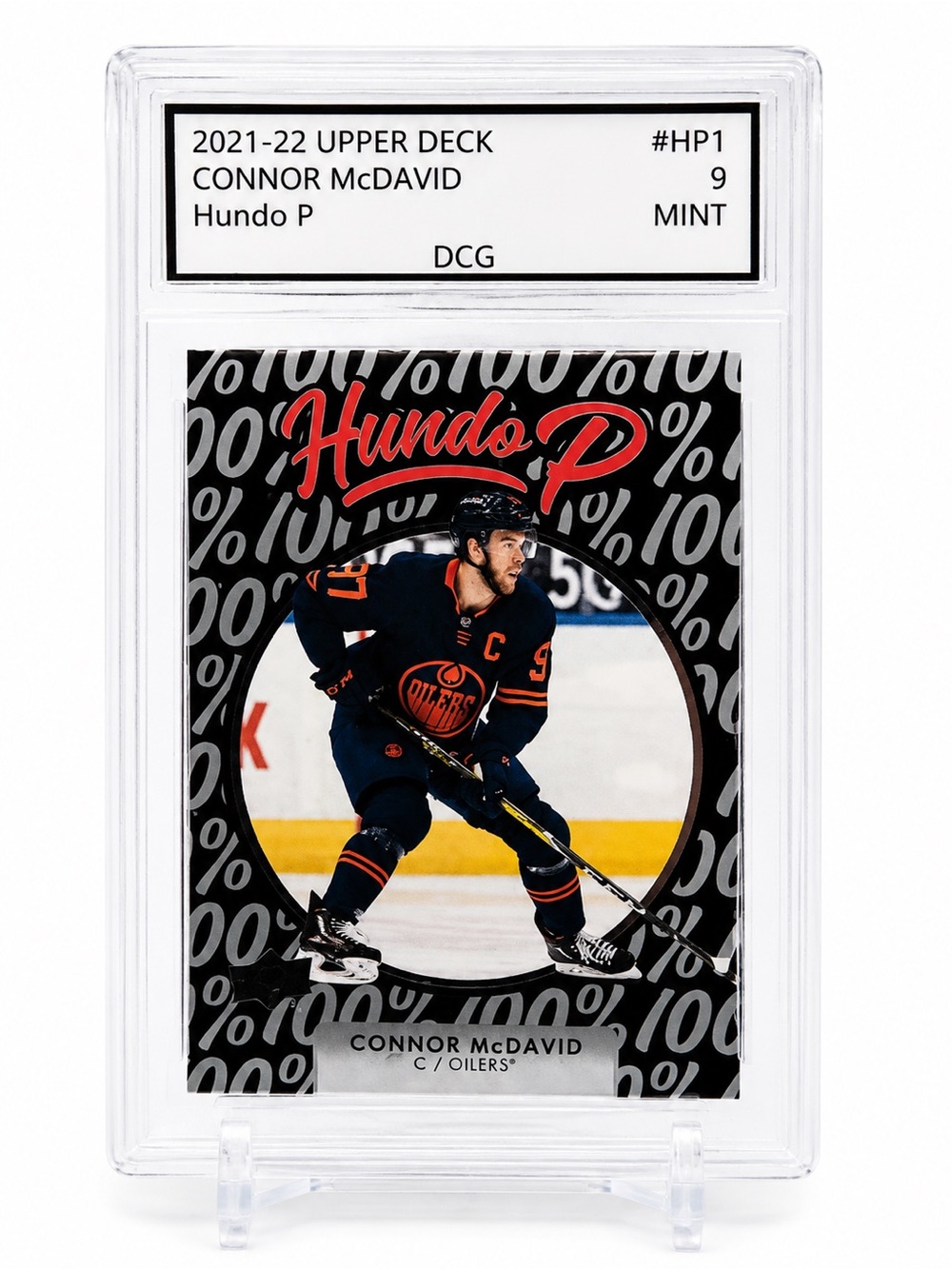 Connor McDavid Hundo P Hockey Card - Black/Orange